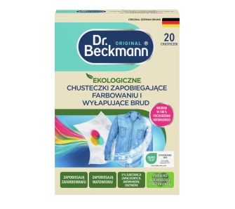 Chusteczki do prania Dr. Beckmann ekologiczne chusteczki wyłapujące kolor i wspomagające usuwanie brudu 20szt