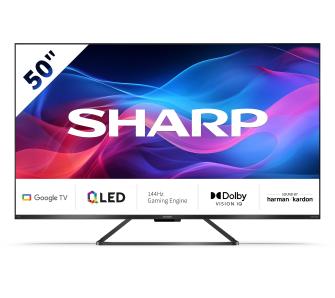 Telewizor Sharp 50GR8765 50" QLED 4K 144Hz Google TV Dolby Vision IQ Dolby Atmos DTS X HDMI 2.1 DVB-T2