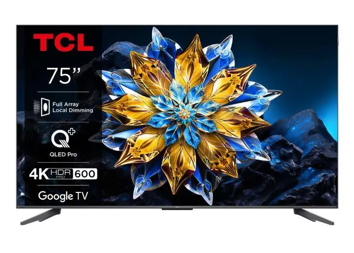 Telewizor TCL 75C655 Pro 75" QLED Pro 4K Google TV Dolby Vision Dolby Atmos HDMI 2.1 DVB-T2