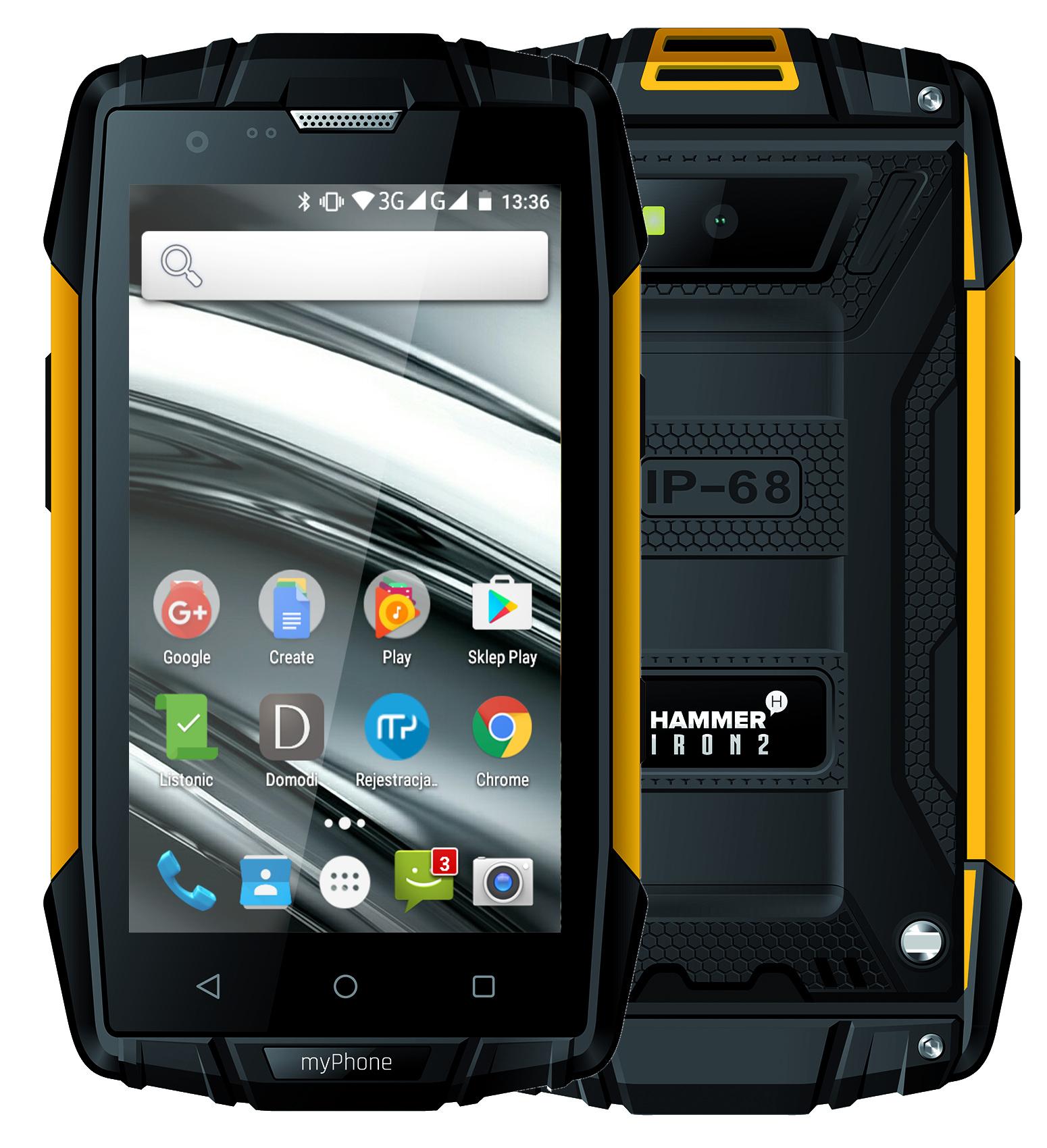 Smartfon myPhone Hammer Iron 2 (czarno-pomarańczowy)