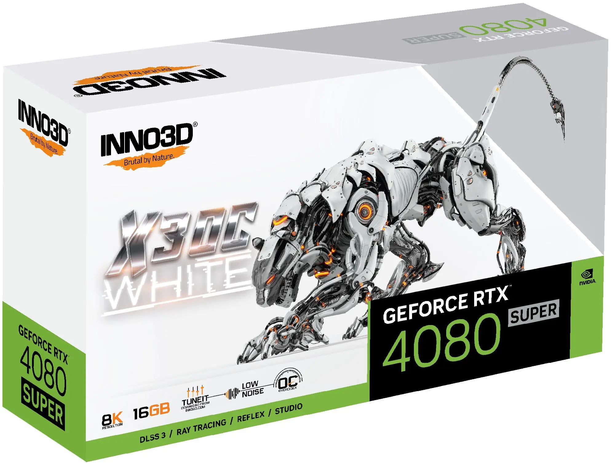 INNO3D GeForce RTX 4080 Super 16GB ホワイト Karta graficzna Inno3D GeForce RTX 4080 Super OC White 16GB