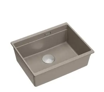 Zlewozmywak Quadron LOGAN 100 HQJ6045U4_BS_U Granitowy Soft taupe/Stal szlachetna