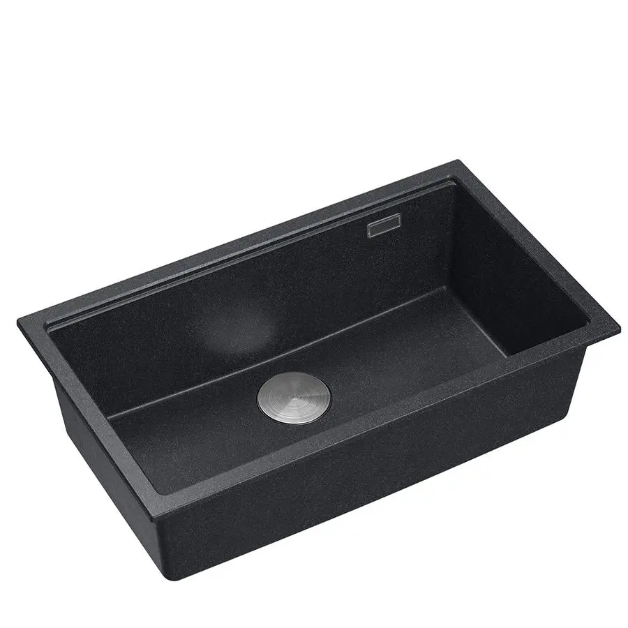 Zlewozmywak Quadron LOGAN 110 HQD7644U8_BS_I Granitowy Black diamond/Stal szlachetna