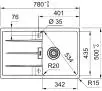 Zlewozmywak Franke Centro CNG 611-78 Fragranit Szary