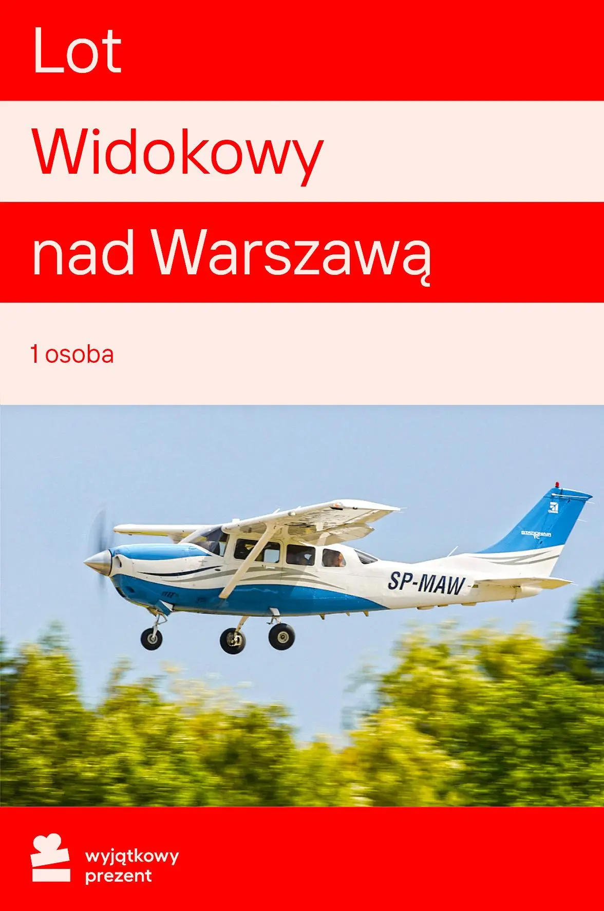 Karta Podarunkowa Lot Widokowy nad Warszawą 15 min Obecnie dostępne tylko w sklepach stacjonarnych RTV EURO AGD