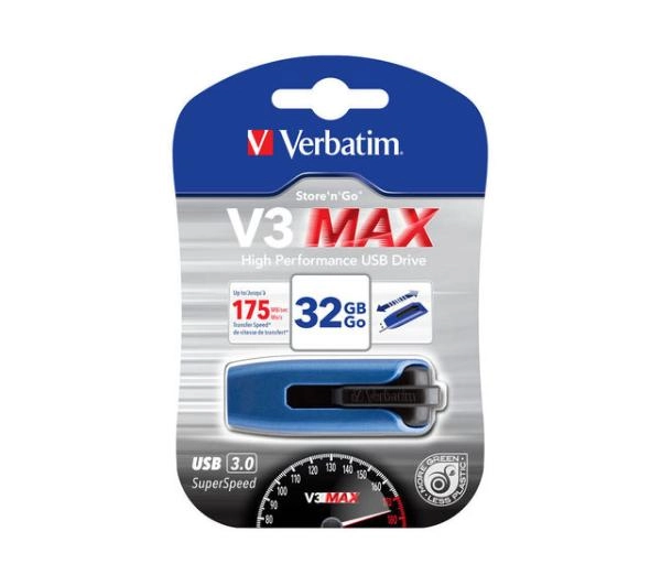 Verbatim V3 Max 32GB USB 3.0 Niebieski