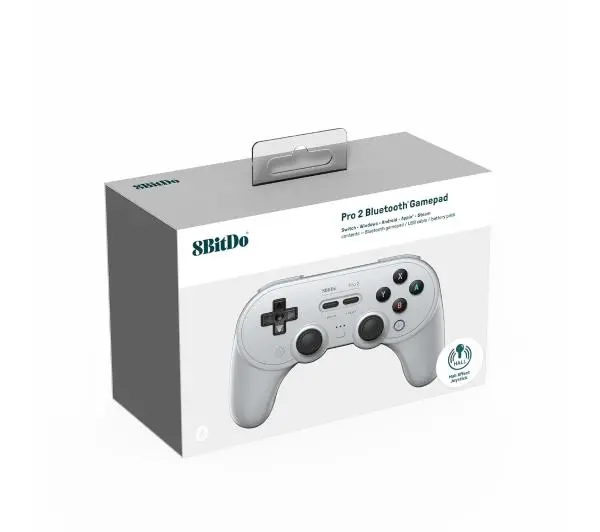 8BitDo Pro 2 Hall Effect do PC, Nintendo Switch, Android Bezprzewodowy Szary