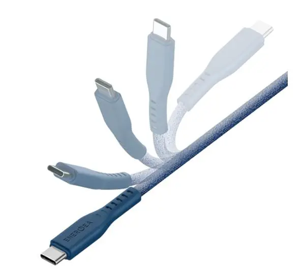 Energea Flow USB-C - USB-C 1,5m 240W 5A PD Fast Charge Niebieski