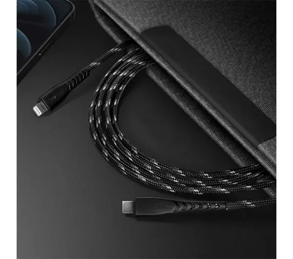 Energea Nyloflex USB-C do Lightning C94 MFI 1.5m Czarny