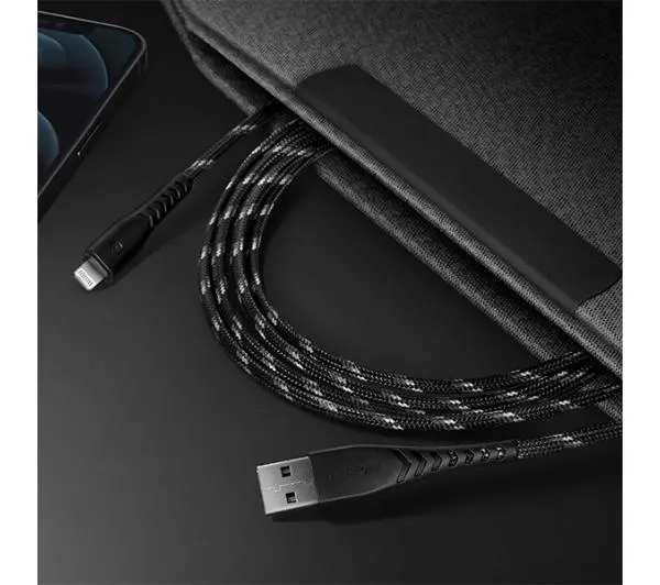 Energea Nyloflex USB do Lightning Charge and Sync C89 MFI 1,5m Czarny