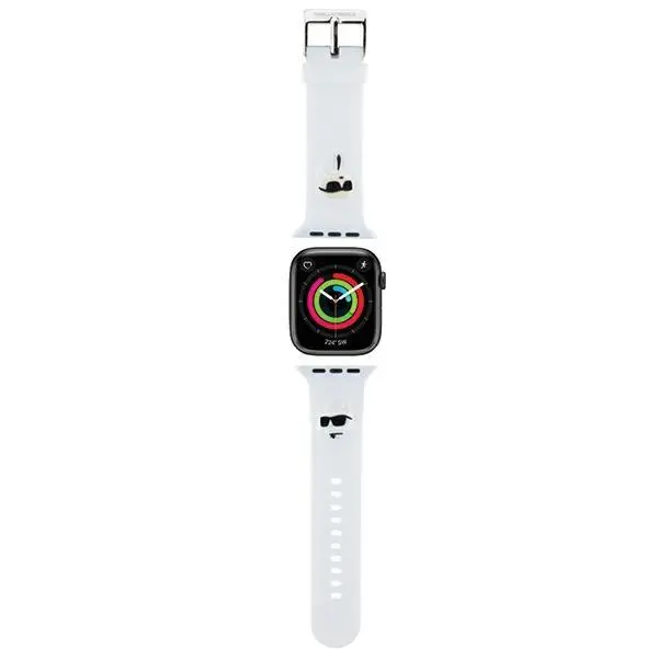 Pasek Karl Lagerfeld do Watch 42/44/45/49mm strap 3D Rubber Karl&Choupette Heads Biały
