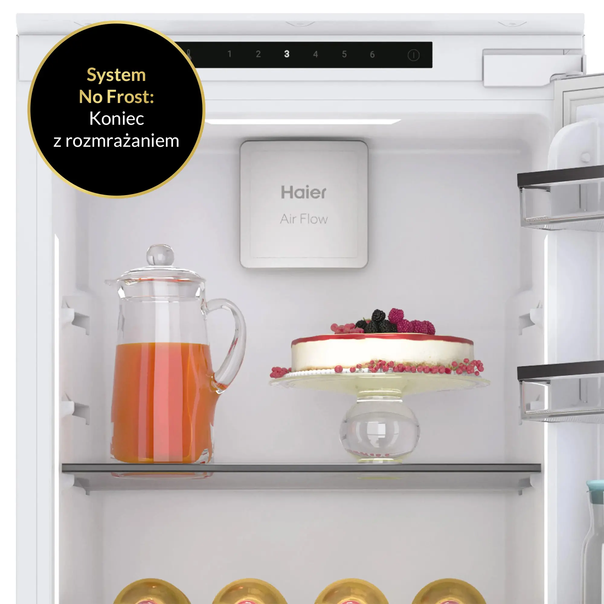 Lodówka Haier Seria 6 HAMS518EW 176,9cm Szuflada z kontrolą wilgotności