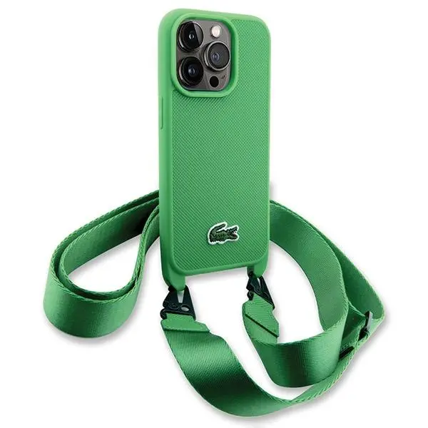 Etui Lacoste Iconic Petit Pique Crossbody do iPhone 14 Pro Zielony