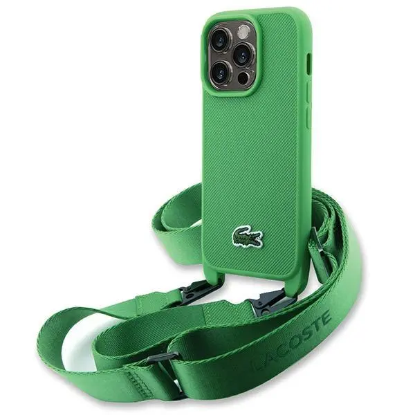 Etui Lacoste Iconic Petit Pique Crossbody do iPhone 14 Pro Zielony