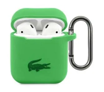 Etui na słuchawki Lacoste LCA2SN Case Silicone do AirPods 1/2 Zielony