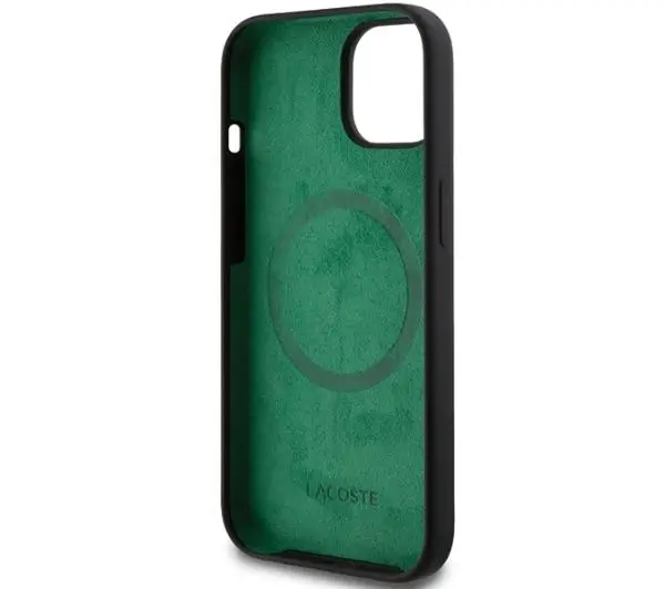 Lacoste LCHMP15MSLOK Hardcase Silicone MagSafe do iPhone 15 Plus Czarny