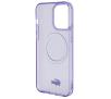 Etui Lacoste LCHMP15LULOU Hardcase Transparent MagSafe do iPhone 15 Pro Fioletowy
