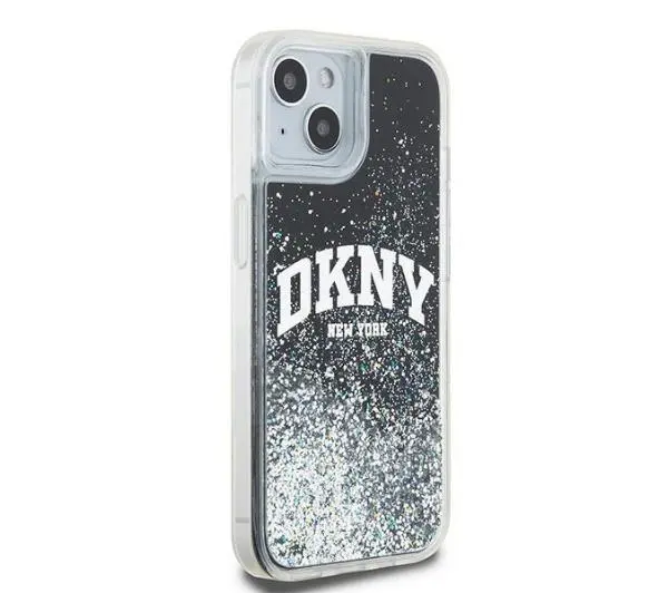 DKNY Hardcase Liquid Glitter Big Logo do iPhone 14 Czarny