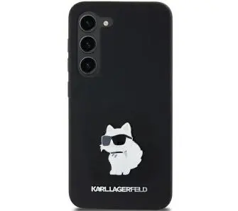 Etui Karl Lagerfeld Hardcase Silicone Choupette Metal Pin do Samsung Galaxy A55 Czarny