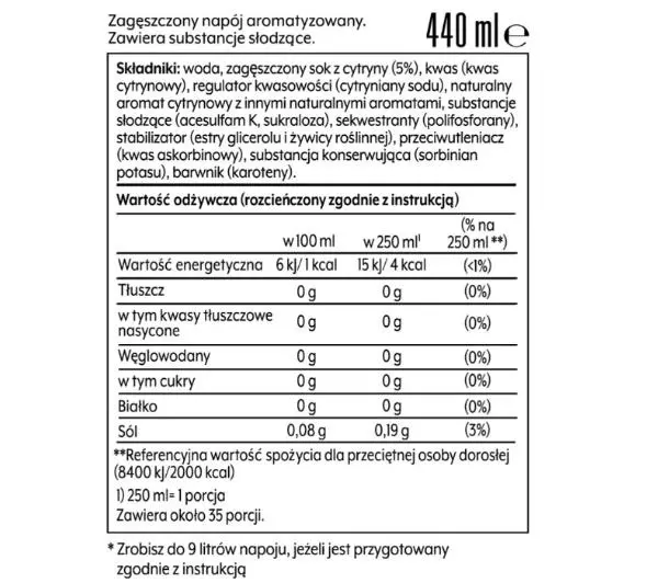 Sodastream Lemoniada Zero cukru