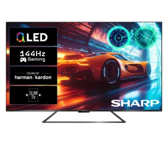Telewizor Sharp 65GR8765E 65" QLED 4K 144Hz Google TV Funkcje AI Dolby Vision IQ Dolby Atmos DTS X HDMI 2.1 DVB-T2