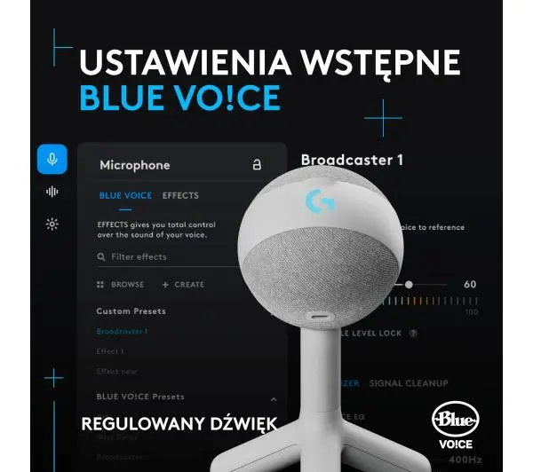 Logitech Yeti Orb Przewodowy Pojemnościowy Biały