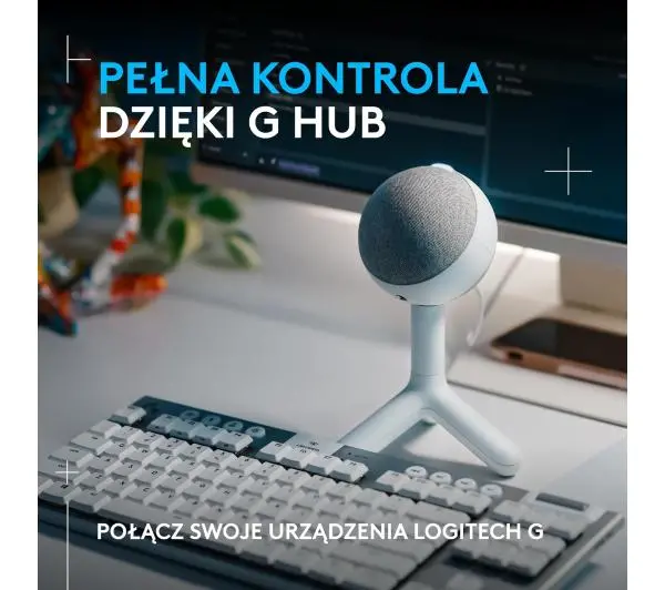 Logitech Yeti Orb Przewodowy Pojemnościowy Biały