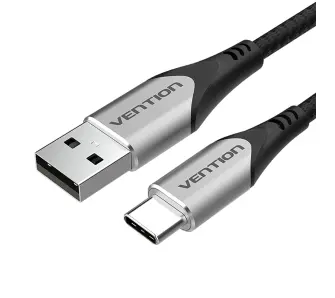 Kabel Vention USB 2.0 A do USB-C CODHC 3A 0,25m Szary