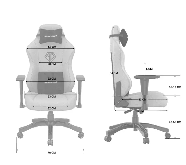 Anda Seat Phantom 3 L Gamingowy do 120kg Tkanina Czarny - Kup na Raty - RRSO 0%