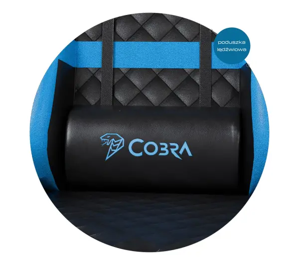 Cobra Draco CRF192 Gamingowy do 130kg Skóra ECO Czarno-niebieski - Kup na Raty - RRSO 0%