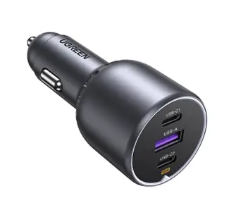 Ładowarka samochodowa UGREEN EC705 2x USB-C USB 130W Czarny