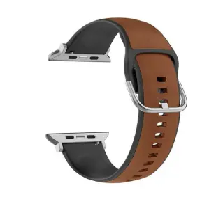 Beline Silico Leather do Apple Watch 42/44/45/49mm Brązowo-czarny