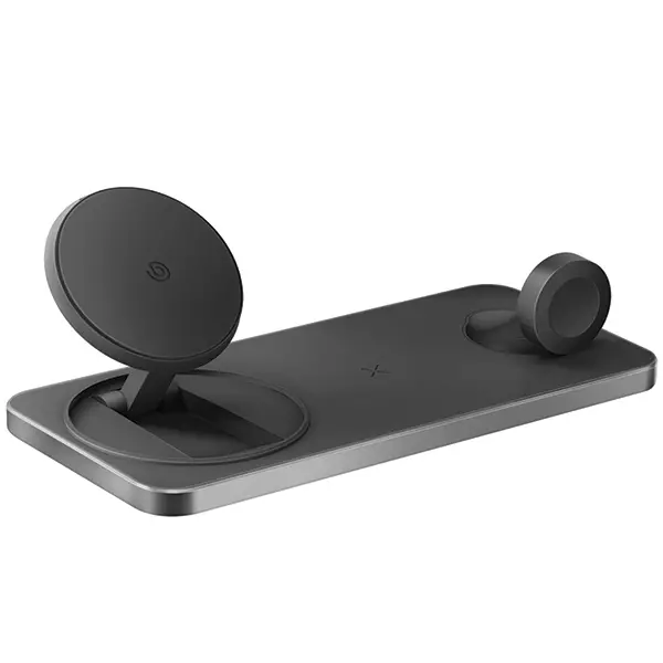 Ładowarka indukcyjna Energea GoMag Station 3w1 15W Fast Charging  MagSafe Czarny