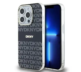 Etui DKNY IML Mono & Stripe MagSafe do iPhone 14 Pro Czarny