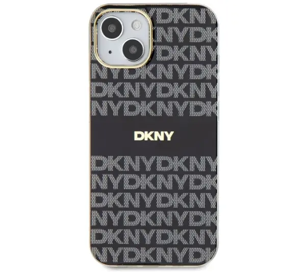 DKNY IML Mono & Stripe MagSafe do iPhone 15 Czarny