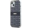 Etui DKNY IML Mono & Stripe MagSafe do iPhone 15 Czarny