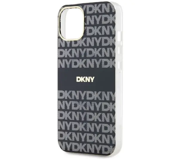 DKNY IML Mono & Stripe MagSafe do iPhone 15 Czarny