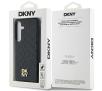Etui DKNY Leather Pattern Metal Logo MagSafe Samsung Galaxy S24 Czarny