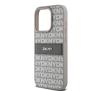 Etui DKNY Hardcase Leather Mono Stripe & Metal Logo do iPhone 15 Pro Beżowy