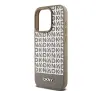 Etui DKNY Leather Printed Pattern Metal Logo MagSafe do iPhone 15 Pro Max Brązowy