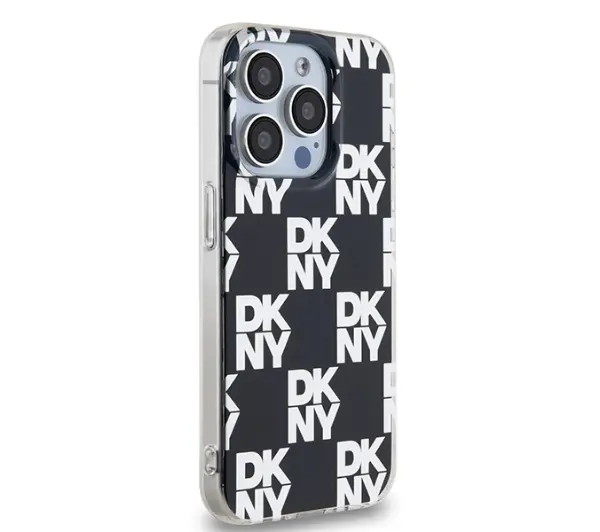 DKNY IML Checkered Mono Pattern do iPhone 15 Pro Max Czarny