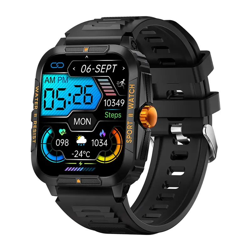 Smartwatch Colmi P76 Czarno- pomarańczowy