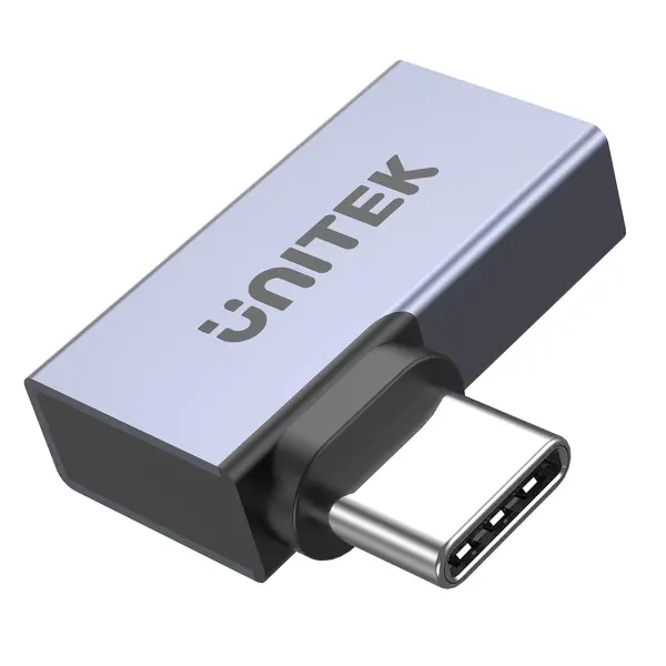 Adapter kątowy Unitek A1040GY01 USB-C na USB-C płaski 40Gbps