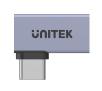 Adapter kątowy Unitek A1040GY01 USB-C na USB-C płaski 40Gbps