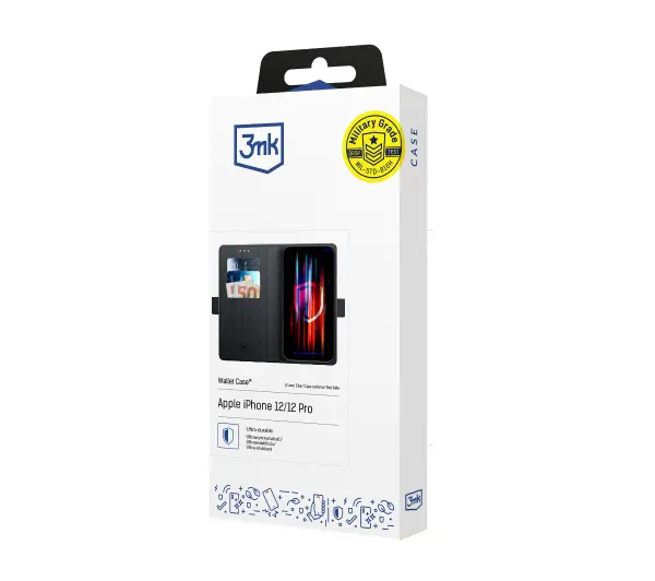 3mk Wallet Case do iPhone 12/12 Pro Czarny