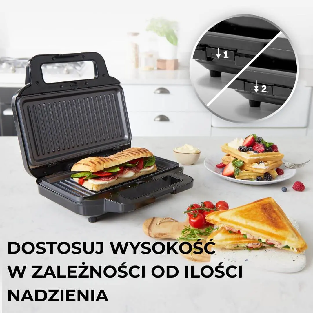 Opiekacz Breville VST098X 3w1 Trójkąty Gofry Panini 900W