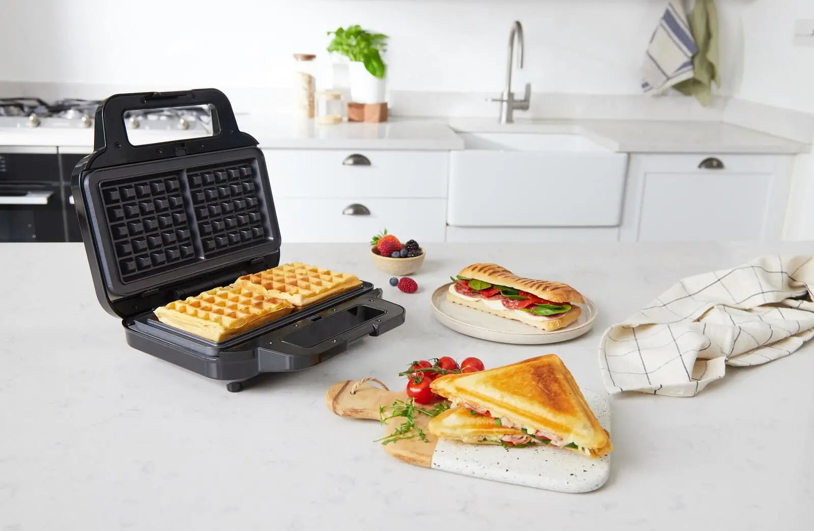 Opiekacz Breville VST098X 3w1 Trójkąty Gofry Panini 900W