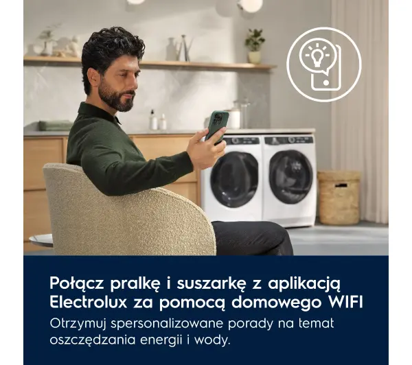 Electrolux 900 PureWash EW9F7607WCP Funkcje AI 11kg 1600obr/min Zdalne sterowanie - Kup na Raty - RRSO 0%