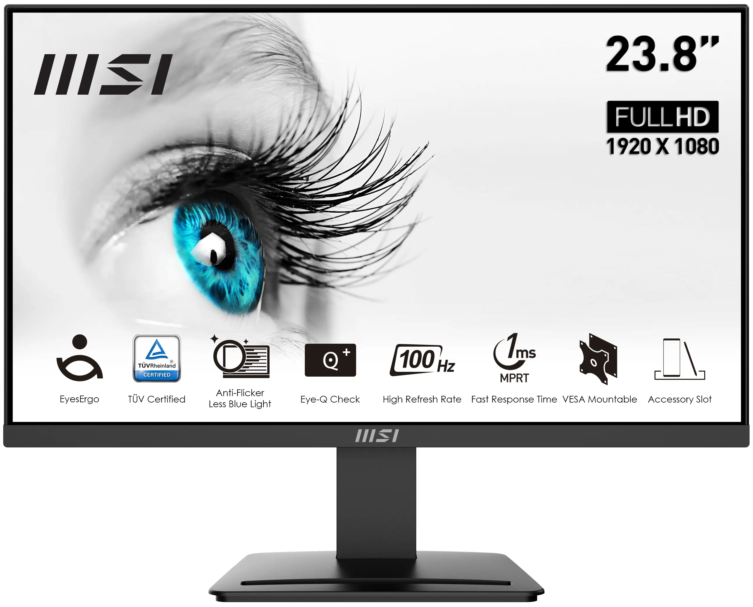 Monitor MSI PRO MP2412 23,8" Full HD VA 100Hz 1ms MPRT