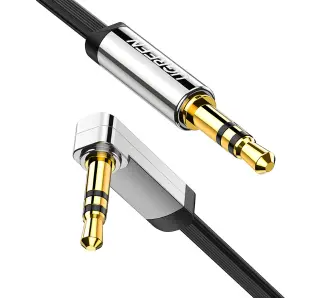 Kabel telefoniczny UGREEN mini jack 3,5 mm AUX AV119 0,5m Czarny